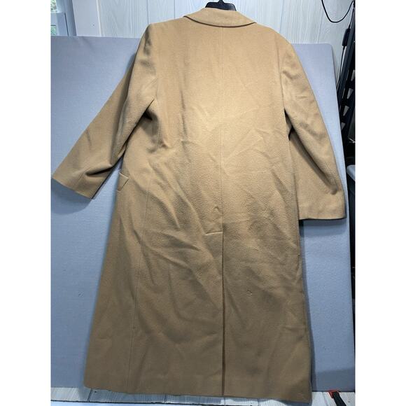 Vintage Pendleton Vintage 100 Virgin Wool Classic Tan Trench Jacket Coat Size 18 - Picture 6 of 9